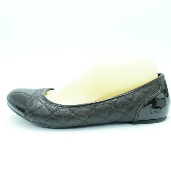 B.O.C. Ballerina flats Women size‎ 8.5 Brown Faux Leather quilted cap toe - Picture 4 of 10